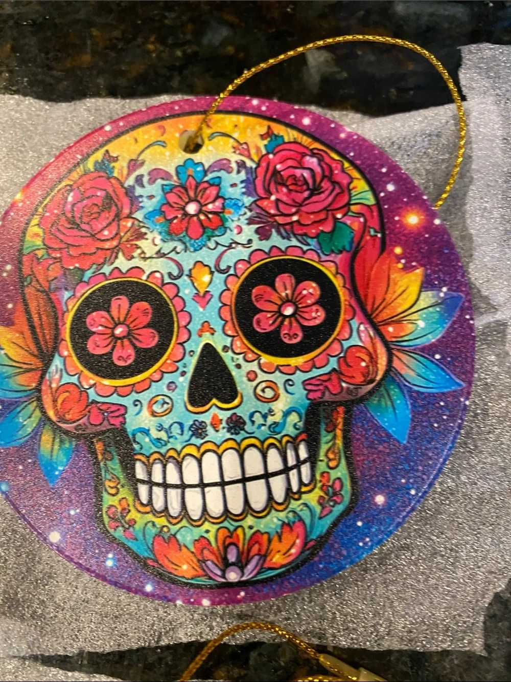 nib Set of 4 Day of the Dead Ornaments